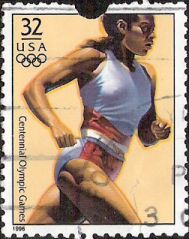 32-cent U.S. postage stamp picturing Olympic runner