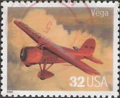 32-cent U.S. postage stamp picturing Vega airplane