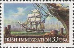 33-cent U.S. postage stamp picturing ships