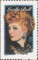 34-cent U.S. postage stamp picturing Lucille Ball