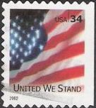 34-cent U.S. postage stamp picturing American flag