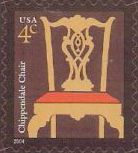 4-cent U.S. postage stamp picturing Chippendale chair