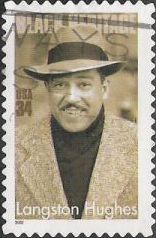 34-cent U.S. postage stamp picturing Langston Hughes
