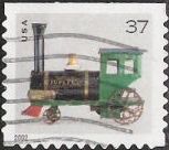 37-cent U.S. postage stamp picturing toy locomotive
