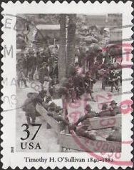 37-cent U.S. postage stamp picturing Timothy H. O'Sullivan photograph