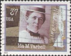 37-cent U.S. postage stamp picturing Ida M. Tarbell