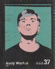 37-cent U.S. postage stamp picturing Andy Warhol