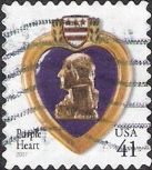 41-cent U.S. postage stamp picturing Purple Heart medal