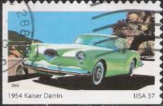 37-cent U.S. postage stamp picturing 1954 Kaiser Darrin