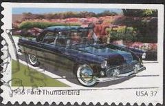 37-cent U.S. postage stamp picturing 1955 Ford Thunderbird