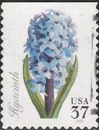 37-cent U.S. postage stamp picturing hyacinth