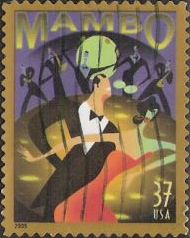 37-cent U.S. postage stamp picturing mambo dancers