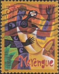 37-cent U.S. postage stamp picturing merengue dancers