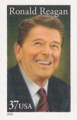 37-cent U.S. postage stamp picturing Ronald Reagan