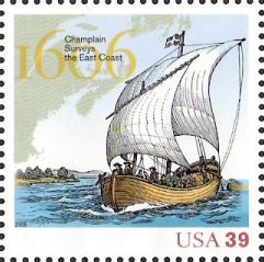 39-cent U.S. postage stamp picturing ship