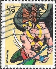 39-cent U.S. postage stamp picturing Hawkman