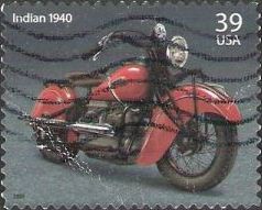 39-cent U.S. postage stamp picturing Indian motorcycle