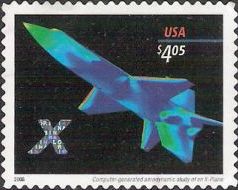$4.05 U.S. postage stamp picturing X-Plane