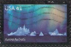 41-cent U.S. postage stamp picturing aurora australis