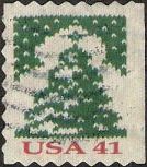 41-cent U.S. postage stamp picturing Christmas tree