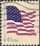 41-cent U.S. postage stamp picturing American flag