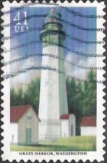 41-cent U.S. postage stamp picturing Grays Harbor lighthouse in Washington