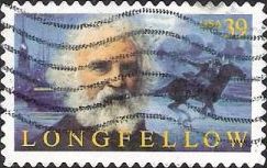 39-cent U.S. postage stamp picturing Henry Wadsworth Longfellow