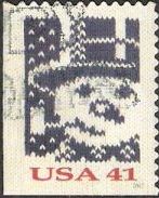 41-cent U.S. postage stamp picturing snowman wearing top hat