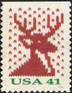 41-cent U.S. postage stamp picturing stag