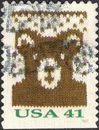 41-cent U.S. postage stamp picturing toy bear