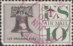10-cent U.S. postage stamp picturing Liberty Bell