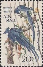 20-cent U.S. postage stamp picturing blue jays