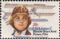 28-cent U.S. postage stamp picturing Blanche Stuart Scott