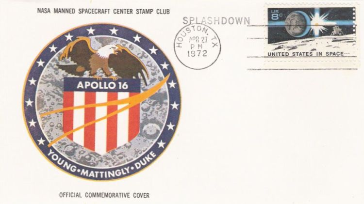 Cover bearing United States in space stamp