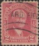 Red 2-cent Canal Zone postage stamp picturing George Washington Goethals