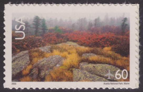 Acadia National Park 60-cent U.S. postage stamp picturing Acadia National Park in Maine, USA