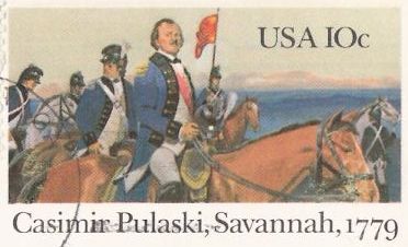 10-cent U.S. postal card picturing Casimir Pulaski