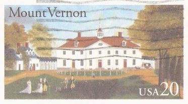 20-cent U.S. postal card picturing Mount Vernon