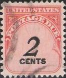 2-cent U.S. postage due stamp picturing numeral '2'