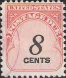 8-cent U.S. postage due stamp picturing numeral '8'