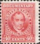 Red 40-cent U.S. revenue stamp picturing Louis McLane