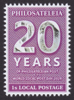 20 Years of Philosateleian Post stamp