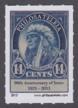 Philosateleian Post's American Indian stamp