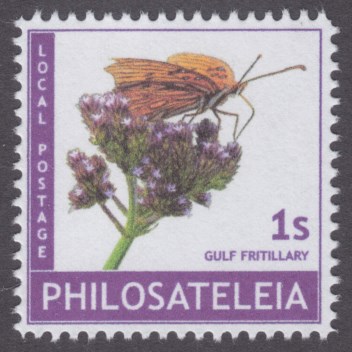 Philosateleian Post Gulf fritillary stamp