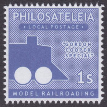 Philosateleian Post model railroading stamp