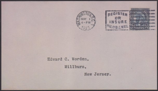 Front of facsimile first day cover picturing 14-cent American Indian stamp