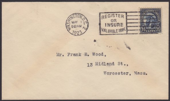 14¢ American Indian first day cover Front of first day cover bearing 14-cent American Indian stamp