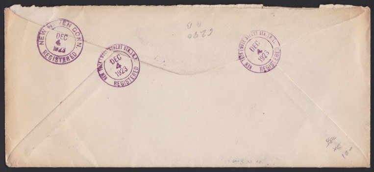14¢ American Indian cover mailed from National Sugar Refining Company of new Jersey (reverse) Reverse of cover