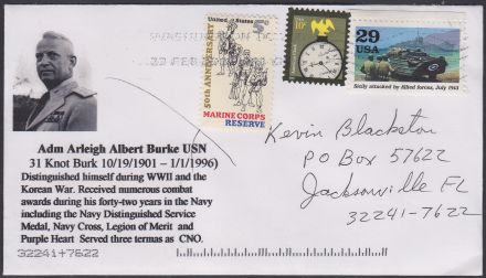 Cover honoring Admiral Arleigh Burke