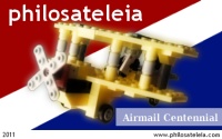 Airmail Centennial Airmail Centennial local post stamp